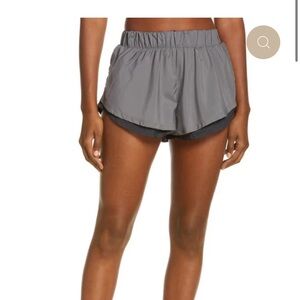 Free people double layered athletic shorts